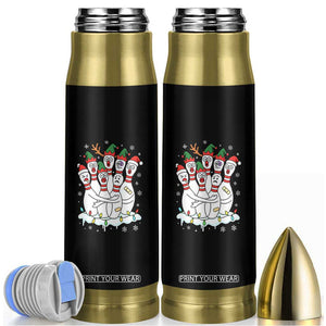 Funny Scared Cartoon Christmas Bowling Pins Bullet Tumbler TS11 Black Print Your Wear