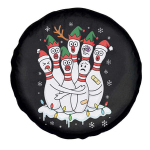 Funny Scared Cartoon Christmas Bowling Pins Spare Tire Cover TS11 Print Your Wear