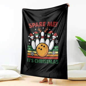 Funny Christmas Bowling Throw Blanket Spare Me Its Xmas Festive Holiday TS11 Print Your Wear