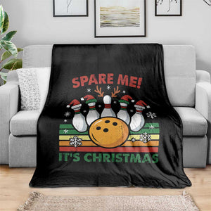 Funny Christmas Bowling Throw Blanket Spare Me Its Xmas Festive Holiday TS11 Print Your Wear