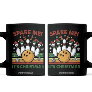 Funny Christmas Bowling Coffee Mug Spare Me Its Xmas Festive Holiday - Print Your Wear