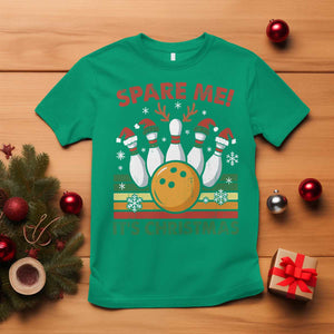 Funny Christmas Bowling T Shirt Spare Me Its Xmas Festive Holiday TS11 Irish Green Print Your Wear