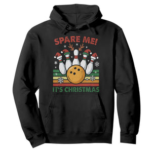 Funny Christmas Bowling Hoodie Spare Me Its Xmas Festive Holiday TS11 Black Print Your Wear