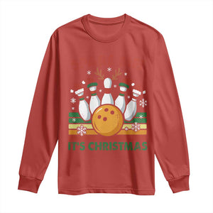 Funny Christmas Bowling Long Sleeve Shirt Spare Me Its Xmas Festive Holiday TS11 Red Print Your Wear