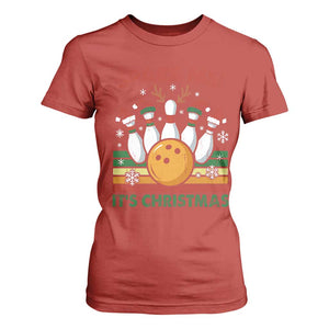 Funny Christmas Bowling T Shirt For Women Spare Me Its Xmas Festive Holiday TS11 Red Print Your Wear