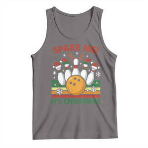 Funny Christmas Bowling Tank Top Spare Me Its Xmas Festive Holiday TS11 Deep Heather Print Your Wear