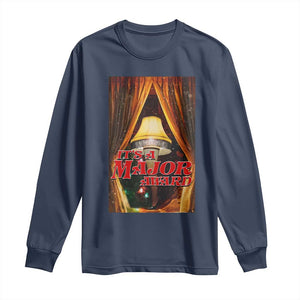 Funny Christmas Movie It Is A Major Award Long Sleeve Shirt Italian Leg Lamp TS11 Navy Print Your Wear