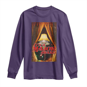 Funny Christmas Movie It Is A Major Award Long Sleeve Shirt Italian Leg Lamp TS11 Purple Print Your Wear