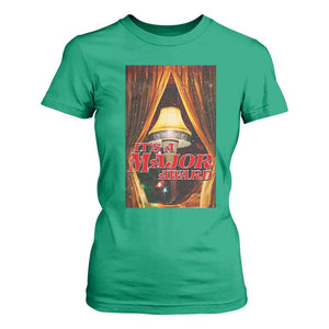 Funny Christmas Movie It Is A Major Award T Shirt For Women Italian Leg Lamp TS11 Irish Green Print Your Wear