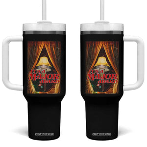 Funny Christmas Movie It Is A Major Award Tumbler With Handle Italian Leg Lamp TS11 One Size: 40 oz Black Print Your Wear