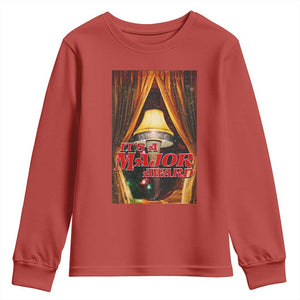 Funny Christmas Movie It Is A Major Award Youth Sweatshirt Italian Leg Lamp TS11 Red Print Your Wear
