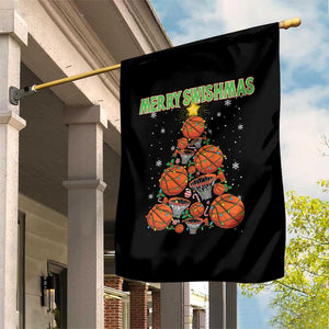 Christmas Basketball Merry Swishmas Garden Flag Basketball Xmas Tree TS11 Print Your Wear