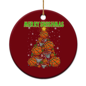 Christmas Basketball Merry Swishmas Ceramic Ornament Basketball Xmas Tree TS11 1pc Red Print Your Wear