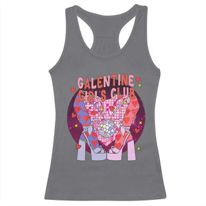 Funny Galentine Girls Club Racerback Tank Top Galentine's Day Chunky Heels Platform TS11 Charcoal Print Your Wear