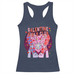 Funny Galentine Girls Club Racerback Tank Top Galentine's Day Chunky Heels Platform TS11 Navy Print Your Wear
