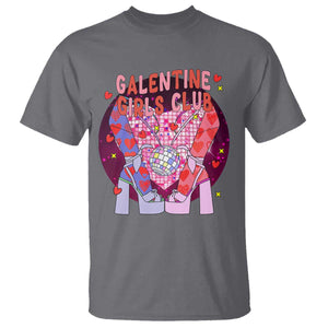 Funny Galentine Girls Club T Shirt Galentine's Day Chunky Heels Platform TS11 Charcoal Print Your Wear