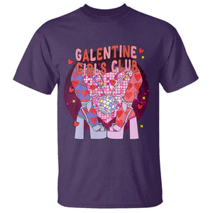Funny Galentine Girls Club T Shirt Galentine's Day Chunky Heels Platform TS11 Purple Print Your Wear