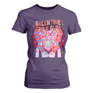 Funny Galentine Girls Club T Shirt For Women Galentine's Day Chunky Heels Platform TS11 Purple Print Your Wear