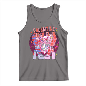 Funny Galentine Girls Club Tank Top Galentine's Day Chunky Heels Platform TS11 Deep Heather Print Your Wear