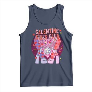 Funny Galentine Girls Club Tank Top Galentine's Day Chunky Heels Platform TS11 Navy Print Your Wear
