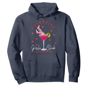 Funny Galentine's Day Hoodie Galentine Girls Club Ladies Celebrating Ladies TS11 Navy Print Your Wear