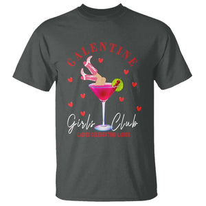 Funny Galentine's Day T Shirt Galentine Girls Club Ladies Celebrating Ladies TS11 Dark Heather Print Your Wear