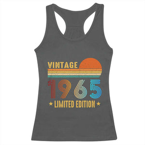 Funny Birthday Racerback Tank Top Vintage 1965 Limited Edition Bday Party TS11 Dark Heather Print Your Wear