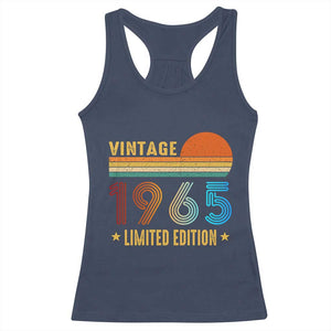 Funny Birthday Racerback Tank Top Vintage 1965 Limited Edition Bday Party TS11 Navy Print Your Wear