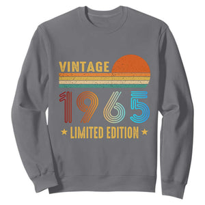 Funny Birthday Sweatshirt Vintage 1965 Limited Edition Bday Party TS11 Charcoal Print Your Wear