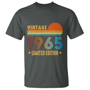 Funny Birthday T Shirt Vintage 1965 Limited Edition Bday Party TS11 Dark Heather Print Your Wear