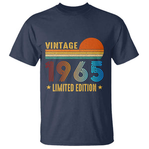 Funny Birthday T Shirt Vintage 1965 Limited Edition Bday Party TS11 Navy Print Your Wear