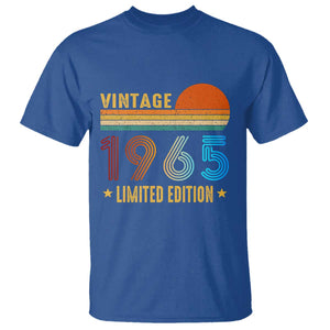 Funny Birthday T Shirt Vintage 1965 Limited Edition Bday Party TS11 Royal Blue Print Your Wear