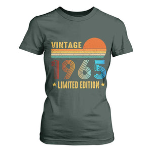 Funny Birthday T Shirt For Women Vintage 1965 Limited Edition Bday Party TS11 Dark Forest Green Print Your Wear