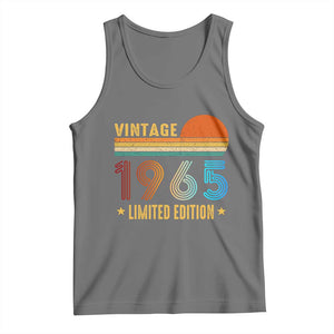 Funny Birthday Tank Top Vintage 1965 Limited Edition Bday Party TS11 Black Heather Print Your Wear