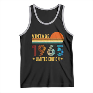 Funny Birthday Tank Top Vintage 1965 Limited Edition Bday Party TS11 Black Athletic Heather Print Your Wear