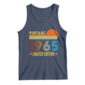 Funny Birthday Tank Top Vintage 1965 Limited Edition Bday Party TS11 Navy Print Your Wear