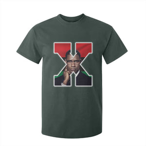 Malcolm X Black History Month Black Liberation Flag T Shirt For Kid TS11 Dark Forest Green Print Your Wear
