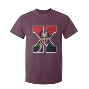 Malcolm X Black History Month Black Liberation Flag T Shirt For Kid TS11 Maroon Print Your Wear