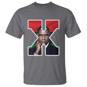 Malcolm X Black History Month Black Liberation Flag T Shirt TS11 Charcoal Print Your Wear