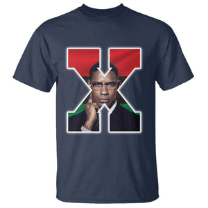 Malcolm X Black History Month Black Liberation Flag T Shirt TS11 Navy Print Your Wear