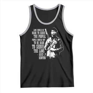 Huey P.Newton Quote Tank Top People Should Not To Be Made To Serve The Laws Black History Month TS11 Black Athletic Heather Print Your Wear