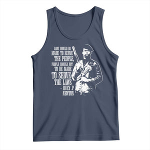 Huey P.Newton Quote Tank Top People Should Not To Be Made To Serve The Laws Black History Month TS11 Navy Print Your Wear