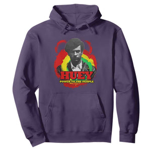 Huey P Newton Hoodie Power To The People Black History Month TS11 Purple Print Your Wear