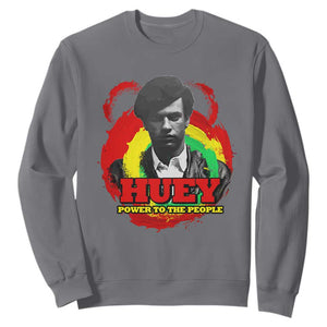 Huey P Newton Sweatshirt Power To The People Black History Month TS11 Charcoal Print Your Wear