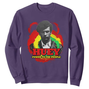 Huey P Newton Sweatshirt Power To The People Black History Month TS11 Purple Print Your Wear