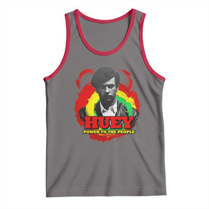 Huey P Newton Tank Top Power To The People Black History Month TS11 Deep Heather Red Print Your Wear