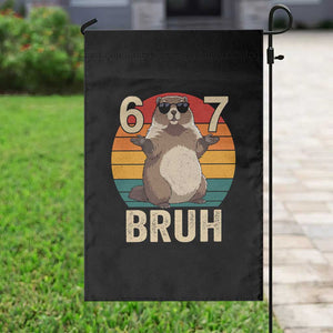 Funny Groundhog 67 Garden Flag Six Seven Bruh Retro Vintage Woodchuck Day TS11 Print Your Wear