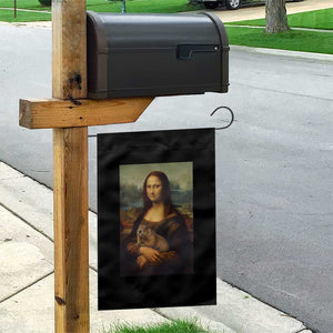 Mona Lisa Holding Groundhog Parody Painting Garden Flag Funny Groundhog Day TS11 Print Your Wear