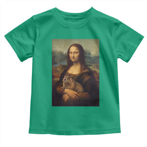 Mona Lisa Holding Groundhog Parody Painting Toddler T Shirt Funny Groundhog Day TS11 Irish Green Print Your Wear