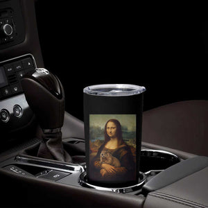 Mona Lisa Holding Groundhog Parody Painting Tumbler Cup Funny Groundhog Day TS11 Print Your Wear